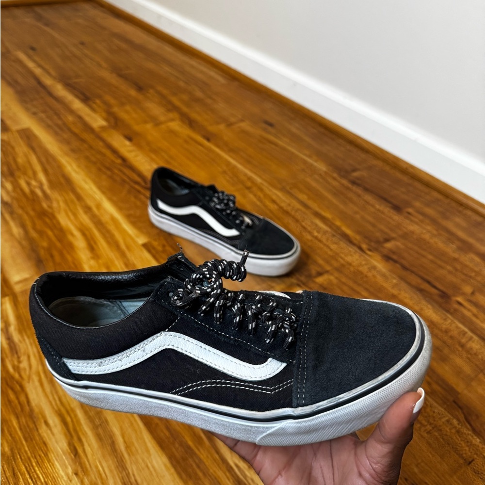 Vans Low Top Sneakers Black and White Shoes